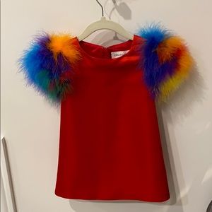 CHARABIA red dress made in France size 2T